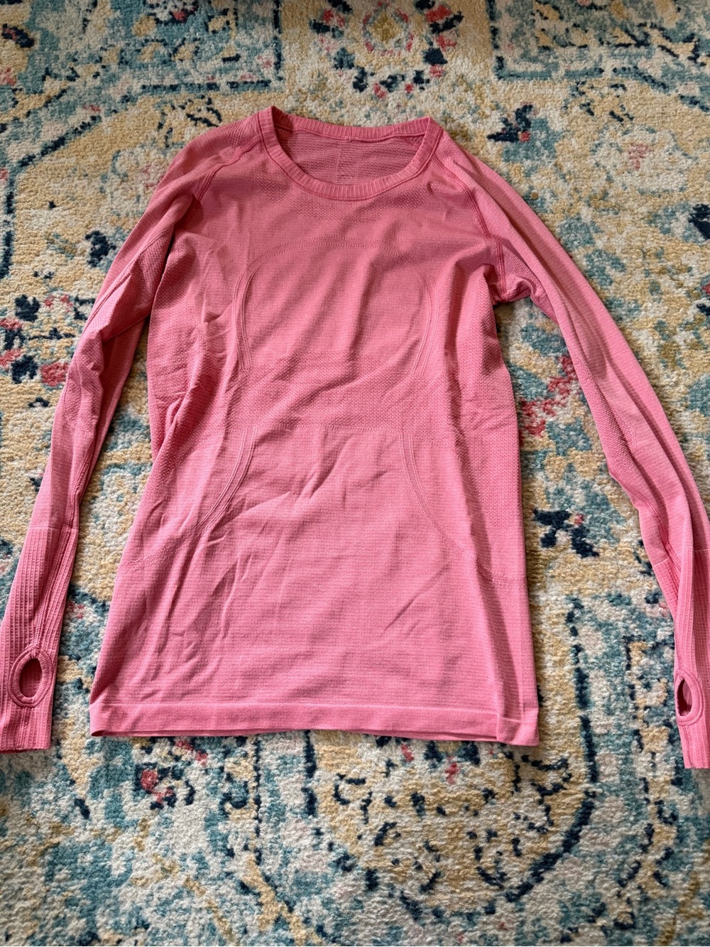 lululemon athletica Pink Long-Sleeve Thermal Crew with Thumbholes